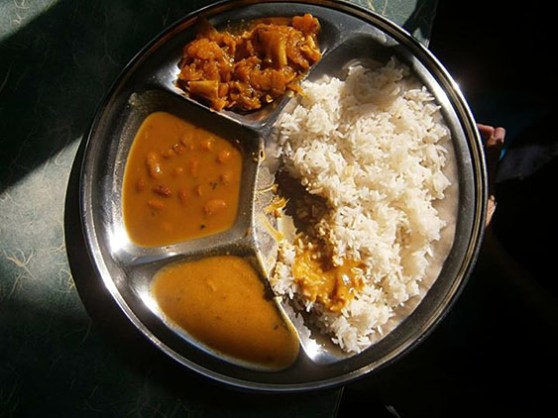 4.1. Other kind of typical lunch, Rice, coli flower curry, red beans and lentils