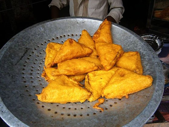 7. Fried slices of bread with potato filing
